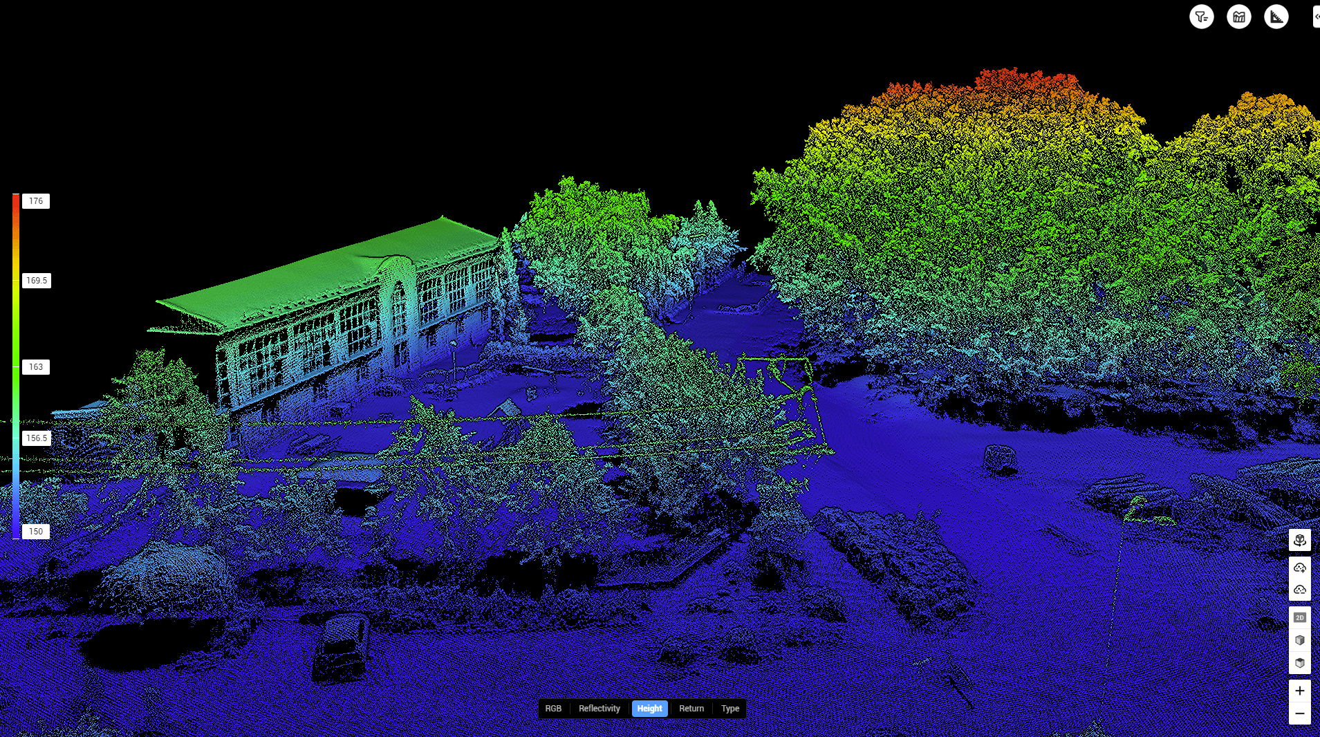 chmura punktów z drona