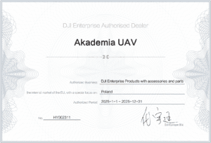 Certyfikat autoryzowany dystrybutor DJI w Polsce Akademia UAV
