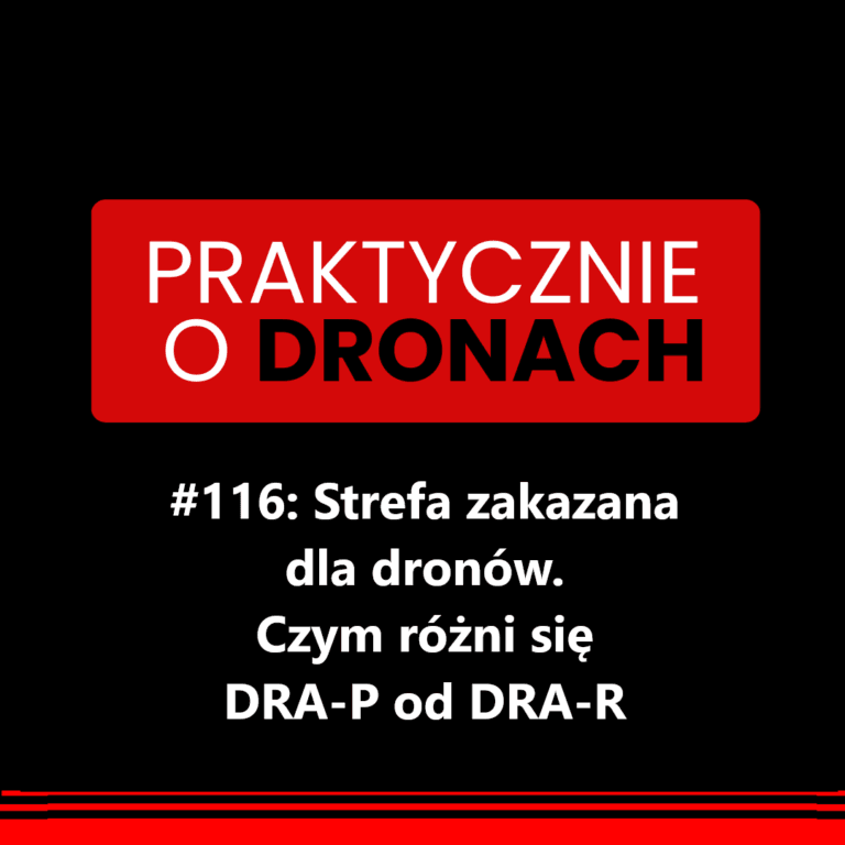 Czarno czerwona etykieta odcinka z tytułem